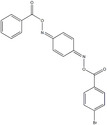 benzo-1,4-quinone 1-(O-benzoyloxime) 4-[O-(4-bromobenzoyl)oxime] Struktur