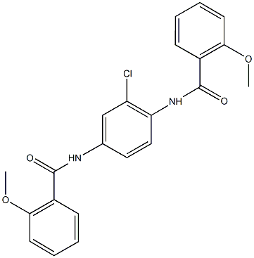 N-{2-chloro-4-[(2-methoxybenzoyl)amino]phenyl}-2-methoxybenzamide Struktur