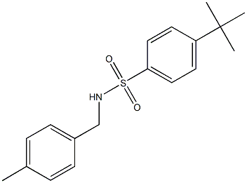 4-tert-butyl-N-(4-methylbenzyl)benzenesulfonamide Struktur