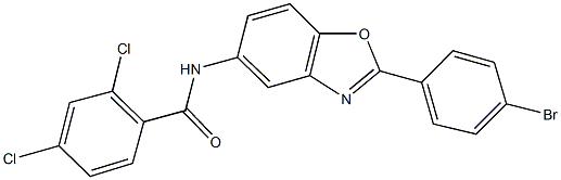 N-[2-(4-bromophenyl)-1,3-benzoxazol-5-yl]-2,4-dichlorobenzamide Struktur