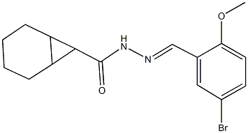 N'-(5-bromo-2-methoxybenzylidene)bicyclo[4.1.0]heptane-7-carbohydrazide Struktur