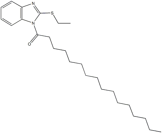 2-(ethylsulfanyl)-1-palmitoyl-1H-benzimidazole Struktur