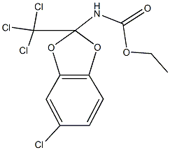 ethyl 5-chloro-2-(trichloromethyl)-1,3-benzodioxol-2-ylcarbamate Struktur