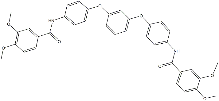 N-[4-(3-{4-[(3,4-dimethoxybenzoyl)amino]phenoxy}phenoxy)phenyl]-3,4-dimethoxybenzamide Struktur