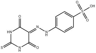 4-[2-(4,6-dioxo-2-thioxotetrahydro-5(2H)-pyrimidinylidene)hydrazino]benzenesulfonic acid Struktur