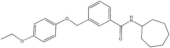 N-cycloheptyl-3-[(4-ethoxyphenoxy)methyl]benzamide Struktur