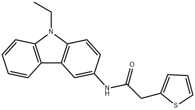 N-(9-ethyl-9H-carbazol-3-yl)-2-(2-thienyl)acetamide Struktur