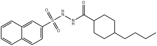 N'-[(4-butylcyclohexyl)carbonyl]-2-naphthalenesulfonohydrazide Struktur