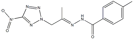 N'-(2-{5-nitro-2H-tetraazol-2-yl}-1-methylethylidene)-4-methylbenzohydrazide Struktur