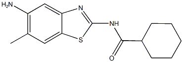 N-(5-amino-6-methyl-1,3-benzothiazol-2-yl)cyclohexanecarboxamide Struktur