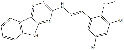 3,5-dibromo-2-methoxybenzaldehyde 5H-[1,2,4]triazino[5,6-b]indol-3-ylhydrazone Struktur