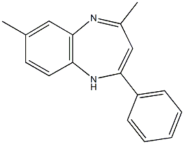 4,7-dimethyl-2-phenyl-1H-1,5-benzodiazepine Struktur