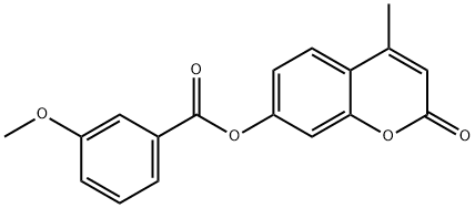 4-methyl-2-oxo-2H-chromen-7-yl 3-methoxybenzoate Struktur