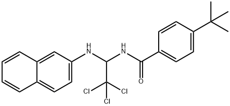 4-tert-butyl-N-[2,2,2-trichloro-1-(2-naphthylamino)ethyl]benzamide Struktur