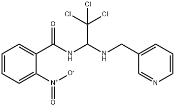 2-nitro-N-{2,2,2-trichloro-1-[(pyridin-3-ylmethyl)amino]ethyl}benzamide Struktur