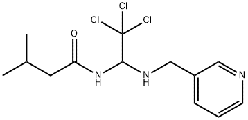 3-methyl-N-{2,2,2-trichloro-1-[(3-pyridinylmethyl)amino]ethyl}butanamide Struktur