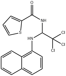 N-[2,2,2-trichloro-1-(1-naphthylamino)ethyl]-2-thiophenecarboxamide Struktur