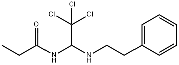 N-{2,2,2-trichloro-1-[(2-phenylethyl)amino]ethyl}propanamide Struktur