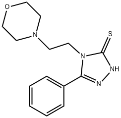 4-[2-(4-morpholinyl)ethyl]-5-phenyl-4H-1,2,4-triazole-3-thiol Struktur