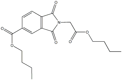 butyl 2-(2-butoxy-2-oxoethyl)-1,3-dioxoisoindoline-5-carboxylate Struktur