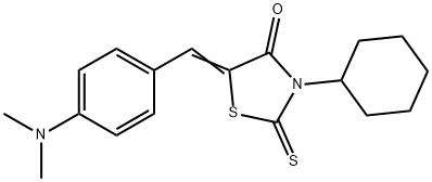 3-cyclohexyl-5-[4-(dimethylamino)benzylidene]-2-thioxo-1,3-thiazolidin-4-one Struktur