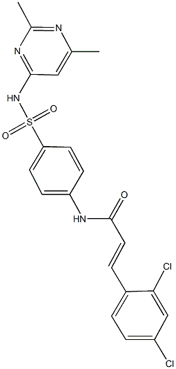 3-(2,4-dichlorophenyl)-N-(4-{[(2,6-dimethyl-4-pyrimidinyl)amino]sulfonyl}phenyl)acrylamide Struktur