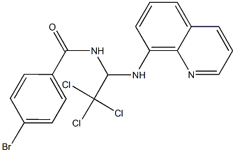 4-bromo-N-[2,2,2-trichloro-1-(8-quinolinylamino)ethyl]benzamide Struktur