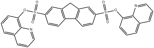 diquinolin-8-yl 9H-fluorene-2,7-disulfonate Struktur