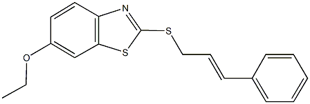 2-(cinnamylsulfanyl)-1,3-benzothiazol-6-yl ethyl ether Struktur