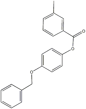 4-(benzyloxy)phenyl 3-methylbenzoate Struktur