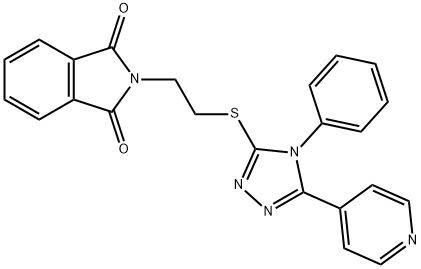 2-(2-{[4-phenyl-5-(4-pyridinyl)-4H-1,2,4-triazol-3-yl]sulfanyl}ethyl)-1H-isoindole-1,3(2H)-dione Struktur