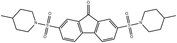 2,7-bis[(4-methyl-1-piperidinyl)sulfonyl]-9H-fluoren-9-one Struktur