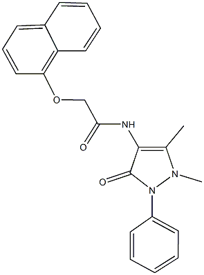 N-(1,5-dimethyl-3-oxo-2-phenyl-2,3-dihydro-1H-pyrazol-4-yl)-2-(1-naphthyloxy)acetamide Struktur