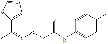 N-(4-methylphenyl)-2-({[1-(2-thienyl)ethylidene]amino}oxy)acetamide Struktur