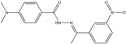 4-(dimethylamino)-N'-(1-{3-nitrophenyl}ethylidene)benzohydrazide Struktur