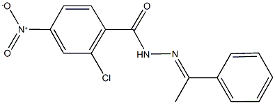 2-chloro-4-nitro-N'-(1-phenylethylidene)benzohydrazide Struktur