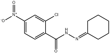 2-chloro-N'-cyclohexylidene-4-nitrobenzohydrazide Struktur