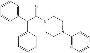 1-(diphenylacetyl)-4-(2-pyridinyl)piperazine Struktur