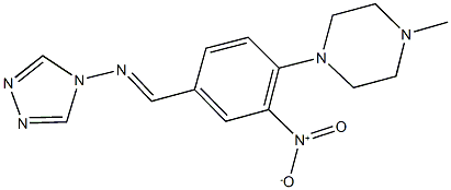 1-{2-nitro-4-[(4H-1,2,4-triazol-4-ylimino)methyl]phenyl}-4-methylpiperazine Struktur