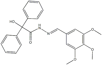 2-hydroxy-2,2-diphenyl-N'-(3,4,5-trimethoxybenzylidene)acetohydrazide Struktur