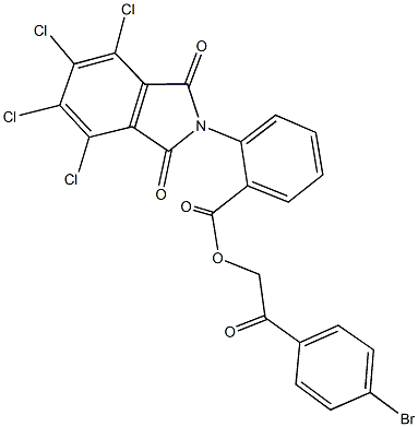 2-(4-bromophenyl)-2-oxoethyl 2-(4,5,6,7-tetrachloro-1,3-dioxo-1,3-dihydro-2H-isoindol-2-yl)benzoate Struktur