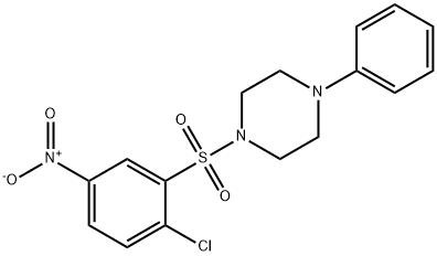 1-({2-chloro-5-nitrophenyl}sulfonyl)-4-phenylpiperazine Struktur