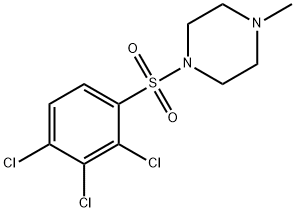 1-methyl-4-[(2,3,4-trichlorophenyl)sulfonyl]piperazine Struktur