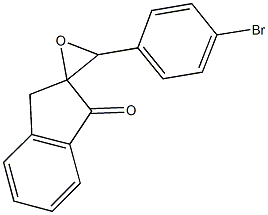 2-(4-bromophenyl)spiro[oxirane3,2'-{1'-indanone}] Struktur