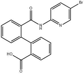 2'-{[(5-bromo-2-pyridinyl)amino]carbonyl}[1,1'-biphenyl]-2-carboxylic acid Struktur