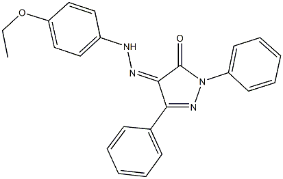 1,3-diphenyl-1H-pyrazole-4,5-dione 4-[(4-ethoxyphenyl)hydrazone] Structure