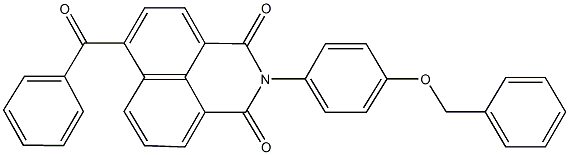 6-(phenylcarbonyl)-2-{4-[(phenylmethyl)oxy]phenyl}-1H-benzo[de]isoquinoline-1,3(2H)-dione Struktur