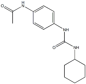 N-(4-{[(cyclohexylamino)carbonyl]amino}phenyl)acetamide Struktur