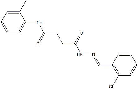 4-[2-(2-chlorobenzylidene)hydrazino]-N-(2-methylphenyl)-4-oxobutanamide Struktur