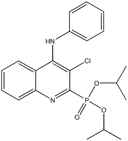 diisopropyl 4-anilino-3-chloro-2-quinolinylphosphonate Struktur